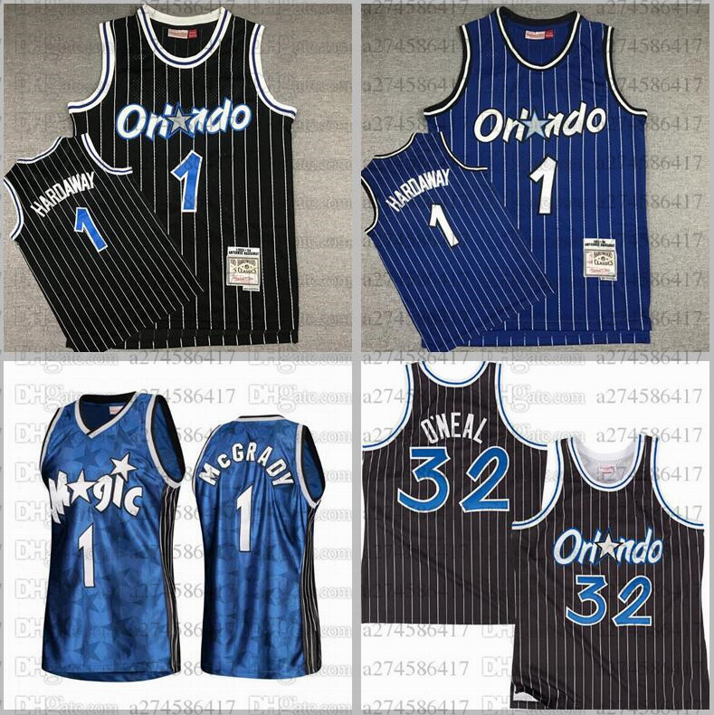 Men S-6XL basketball Jersey Orlando Magic 32 O'Neal 1 McGrady Hardaway blue black white M&N Hardwoods Classics retro Embroidered Jerseys, Black;red
Men S-6XL basketball Jersey Orlando Magic 32 O'Neal 1 McGrady Hardaway blue black white M&N Hardwoods Classics retro Embroidered Jerseys, Black;red