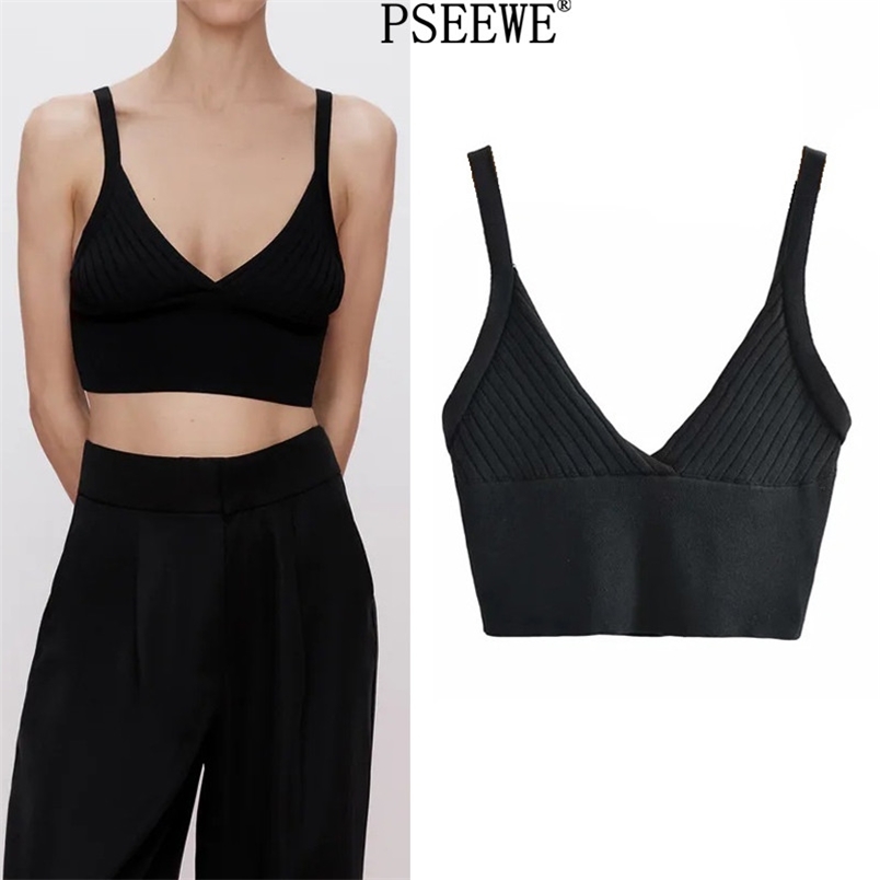 Black Knitted Crop Top Female Summer Fashion Wide Straps V Neck Backless Sexy Tops Women Blue Basic Tanks Camis 210519
Black Knitted Crop Top Female Summer Fashion Wide Straps V Neck Backless Sexy Tops Women Blue Basic Tanks Camis 210519