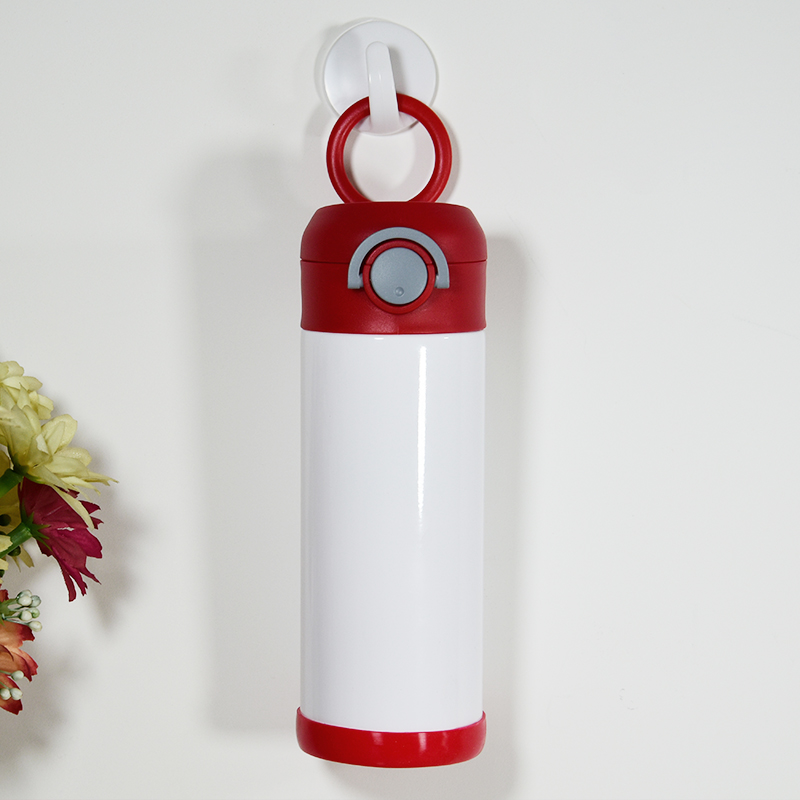 sublimation straight sippy cup 12oz kids watter bottle stainless steel kid straw bottles good quality for child Can be hung