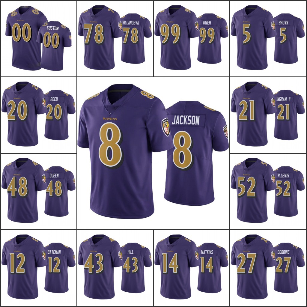 BaltimoreRavensMen #8 Lamar Jackson 12 Rashod Bateman 78 Alejandro Villanueva Women Youth Custom Color Rush Limited Jersey Purple
BaltimoreRavensMen #8 Lamar Jackson 12 Rashod Bateman 78 Alejandro Villanueva Women Youth Custom Color Rush Limited Jersey Purple