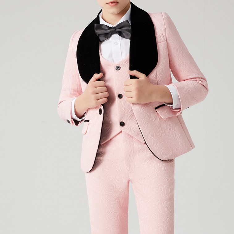 Royal Blue Boy's Kids Formal Wear Children Suits For Wedding Party Ring Bearer Occasion Children's Clothing Outfits Blazers (Jacket+Vest+Pan