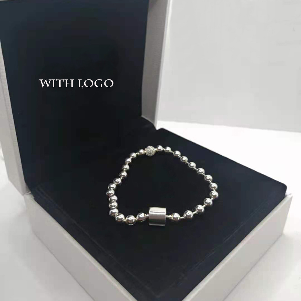 100% 925 Sterling Silver Bead Chain Bracelets For Women Fit Pandora Charms With Logo Design Lady Gift Fine Jewelry
100% 925 Sterling Silver Bead Chain Bracelets For Women Fit Pandora Charms With Logo Design Lady Gift Fine Jewelry