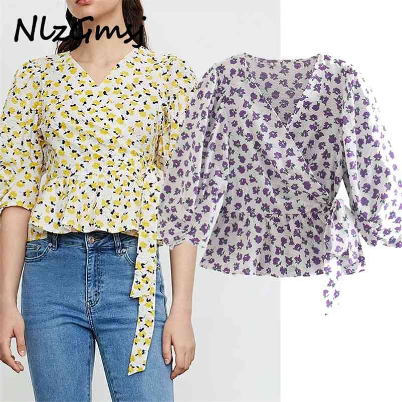 Blouse Women Floral Blusas de mujer Tops Summer V-Neck Slim for Ladies 05 210628, As picture
Blouse Women Floral Blusas de mujer Tops Summer V-Neck Slim for Ladies 05 210628, As picture