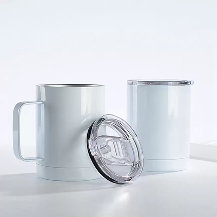 Heat Sublimation Stainless Steel Tumblers with Handle Short Fat 12oz DIY Blank White Cup with Lid By Sea Quick Stock
Heat Sublimation Stainless Steel Tumblers with Handle Short Fat 12oz DIY Blank White Cup with Lid By Sea Quick Stock
