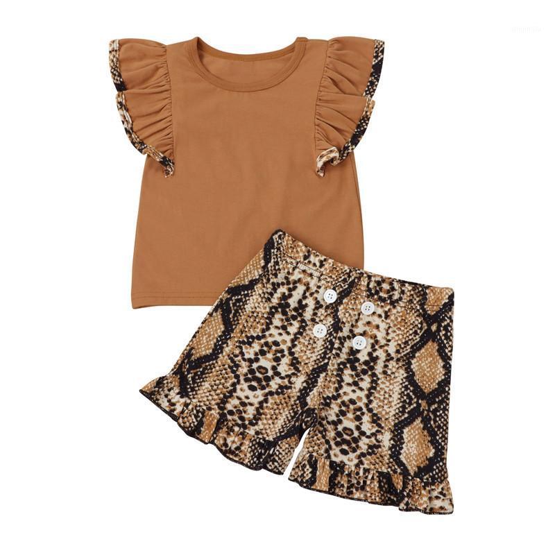 Fashion Kid Girl Two-Piece Suit Flying Sleeve Tops Snakeskin Print Shorts Pography Baby's Sets Clothing, White
Fashion Kid Girl Two-Piece Suit Flying Sleeve Tops Snakeskin Print Shorts Pography Baby's Sets Clothing, White