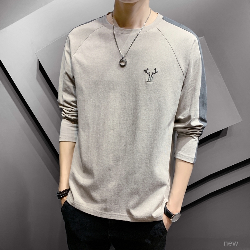 Long Sleeve T-shirt Men's Round Neck 2020 New Autumn Thin Loose Large Bottomed Shirt Versatile Trend Sweater, White;black
Long Sleeve T-shirt Men's Round Neck 2020 New Autumn Thin Loose Large Bottomed Shirt Versatile Trend Sweater, White;black