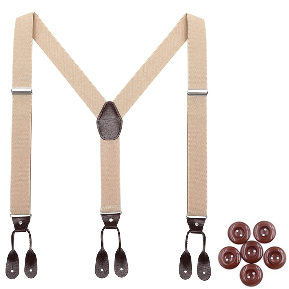 Leather Suspenders for Men Wedding Party 35cm Wide Y-Back Button End Heavy Duty Big Size Adjustable Elastic Trouser Braces
Leather Suspenders for Men Wedding Party 35cm Wide Y-Back Button End Heavy Duty Big Size Adjustable Elastic Trouser Braces