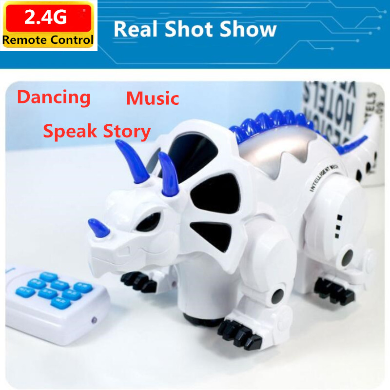 Kid Best Friend Electric Toy Simulation Walking Dinosaur 2.4G Remote Control Robot Dinosaur With Light Sound Music Dancing Story, Blue 
Kid Best Friend Electric Toy Simulation Walking Dinosaur 2.4G Remote Control Robot Dinosaur With Light Sound Music Dancing Story, Blue