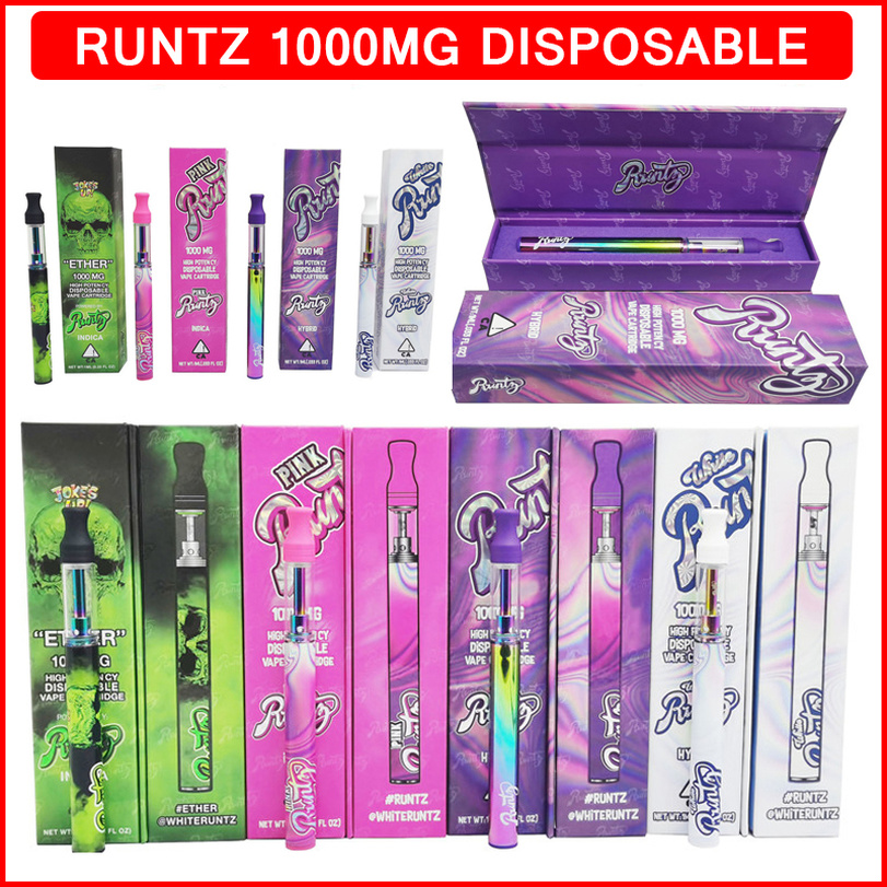 Runtz Disposable Vape Pen Kit 1ml Glass Tanks Rechargeable 240mAh Vapes Battery 1000mg E-cigarettes Thick Oil Vaporizer Copper Tip 4 Colors, White
Runtz Disposable Vape Pen Kit 1ml Glass Tanks Rechargeable 240mAh Vapes Battery 1000mg E-cigarettes Thick Oil Vaporizer Copper Tip 4 Colors, White