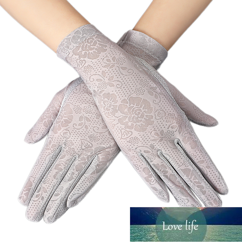 Lady Summer Jacquard Sun protection Ice Silk Breathable Finger Driving Gloves Non-slip Sunscreen Touch Screen Gloves for Women
Lady Summer Jacquard Sun protection Ice Silk Breathable Finger Driving Gloves Non-slip Sunscreen Touch Screen Gloves for Women