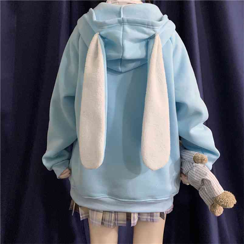 HOUZHOU Korean Style Women Hoodies Spring Fashion Kawaii Rabbit Ears Sweatshirt Long Sleeve Loose Embroidery Zip Up Hoodie 210721, Blue
HOUZHOU Korean Style Women Hoodies Spring Fashion Kawaii Rabbit Ears Sweatshirt Long Sleeve Loose Embroidery Zip Up Hoodie 210721, Blue