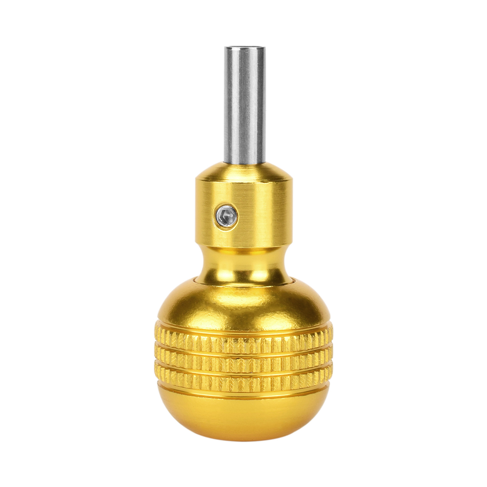 Tattoo handle 1pc screw retro golden non-slip gourd self-locking electroplating aluminum alloy ordinary needle 34mm diameter 2.5mm
Tattoo handle 1pc screw retro golden non-slip gourd self-locking electroplating aluminum alloy ordinary needle 34mm diameter 2.5mm
