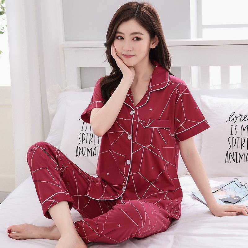 Women Sleepwear Summer Short Sleeve Long Pants Pajama Sets Shirt For Comic Print Pyjamas Homewear Loungewear Pijama Mujer Clothes, Black;red
Women Sleepwear Summer Short Sleeve Long Pants Pajama Sets Shirt For Comic Print Pyjamas Homewear Loungewear Pijama Mujer Clothes, Black;red
