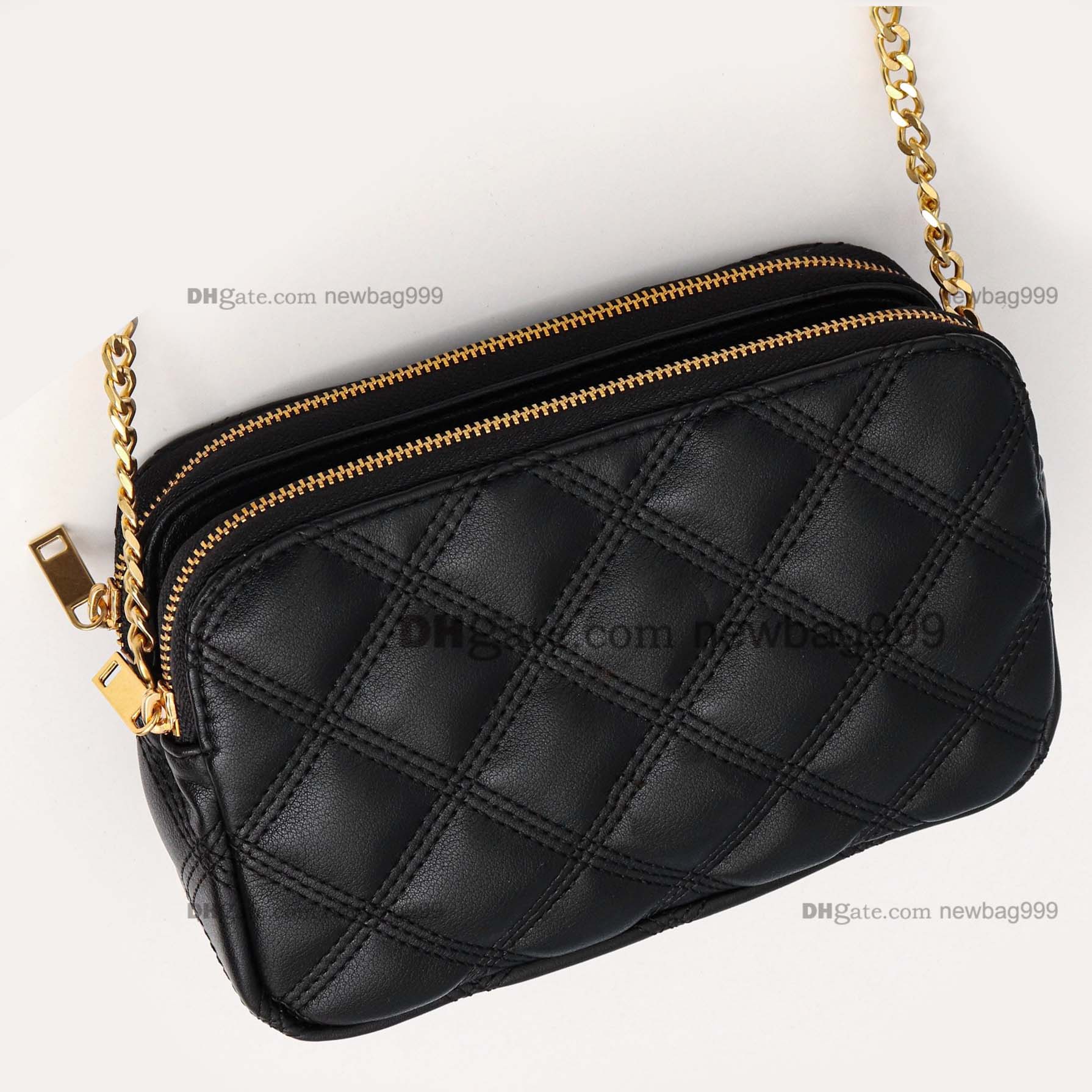 Women Luxury Designer Shoulder Bags 2 zip pockets Brand Fashion Purse Mini Classic Genuine Leather Crossbody handbag hardware Chain Cross body Bag Camera Wallet, Black
Women Luxury Designer Shoulder Bags 2 zip pockets Brand Fashion Purse Mini Classic Genuine Leather Crossbody handbag hardware Chain Cross body Bag Camera Wallet, Black