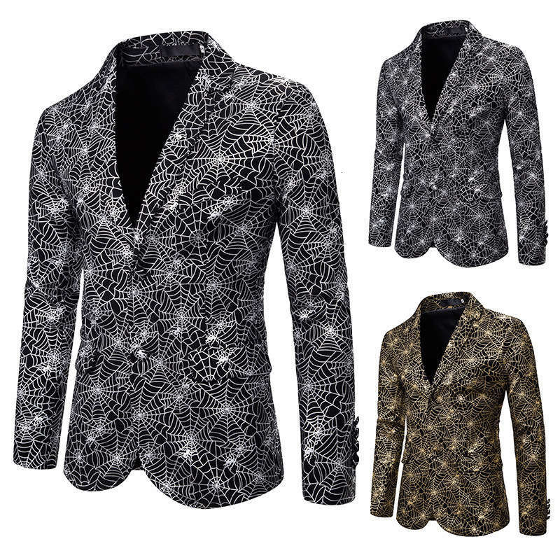 Suits & Blazers Men's slim fashion spider web gilt print suit dress show coat x137, White;black
Suits & Blazers Men's slim fashion spider web gilt print suit dress show coat x137, White;black