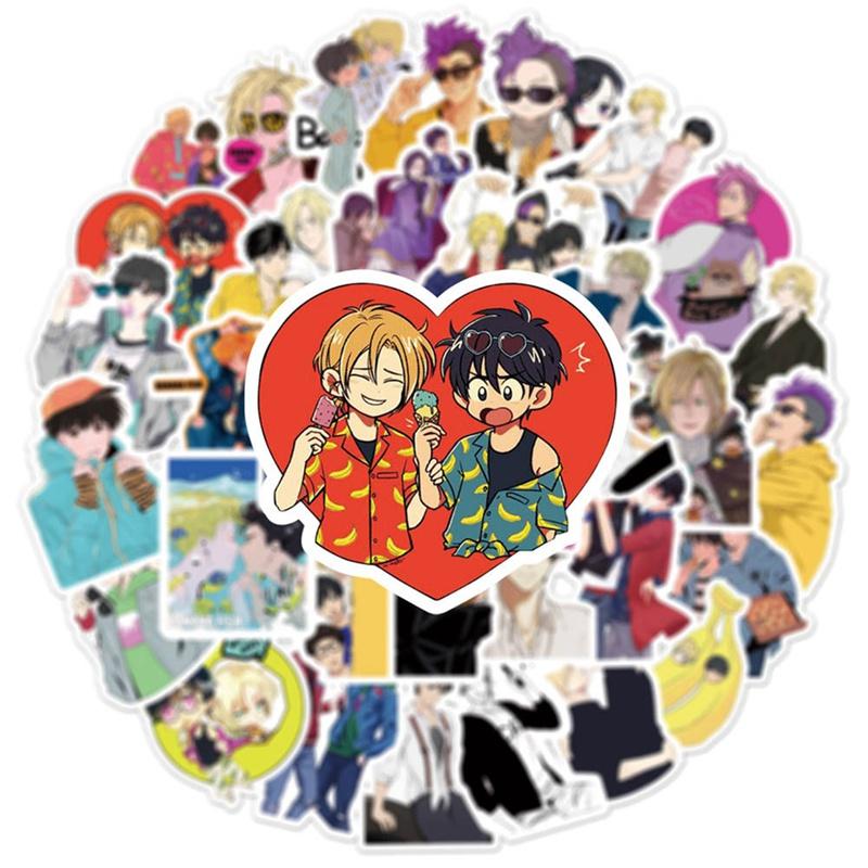50Pcs/Set Japanese Anime BANANA FISH Stickers For Decal On Guitar Suitcase Laptop Phone Fridge Motorcycle Car Gift Wrap
50Pcs/Set Japanese Anime BANANA FISH Stickers For Decal On Guitar Suitcase Laptop Phone Fridge Motorcycle Car Gift Wrap