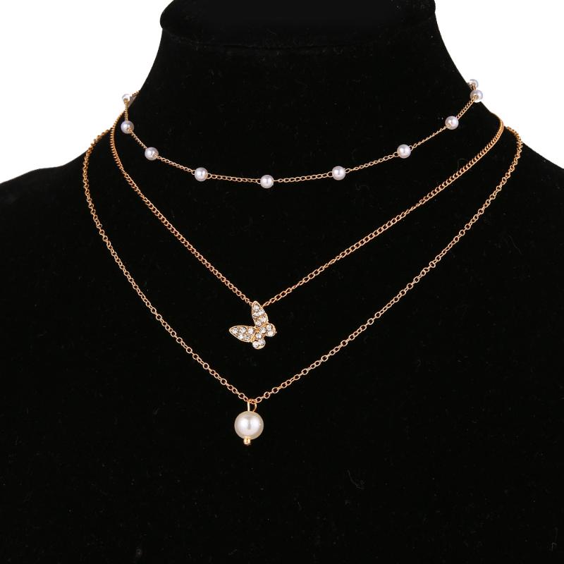 Pendant Necklaces Elegant Multi-layer Pearl Butterfly For Women Girls Trendy Animal Necklace Fashion Jewelry Gifts
Pendant Necklaces Elegant Multi-layer Pearl Butterfly For Women Girls Trendy Animal Necklace Fashion Jewelry Gifts