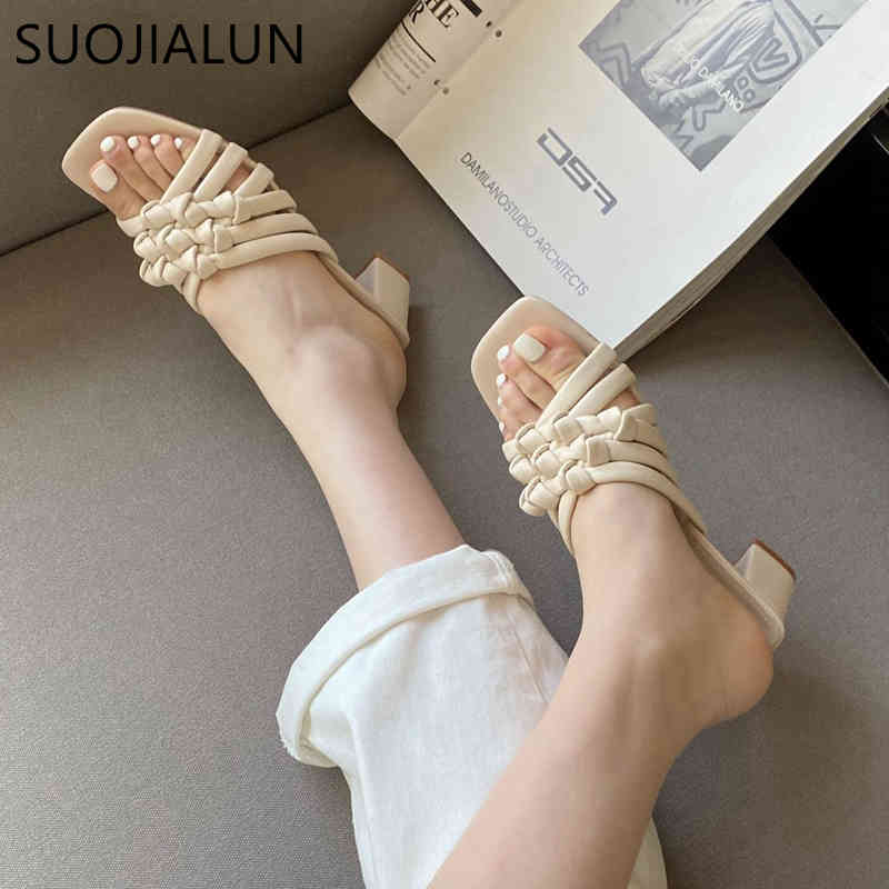 SUOJIALUN Women Slippers 2021 Fashion Weave Slides Square High Heel Open Toe Sandal Shoes Ladies Summer Outdoor Beach Slipper K78, Gray
SUOJIALUN Women Slippers 2021 Fashion Weave Slides Square High Heel Open Toe Sandal Shoes Ladies Summer Outdoor Beach Slipper K78, Gray