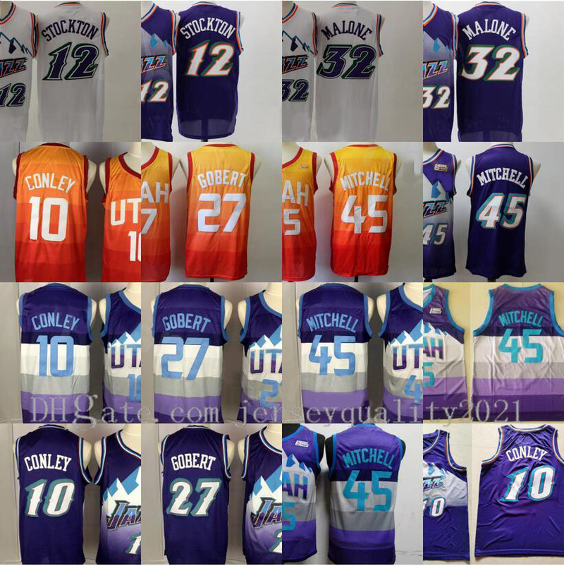 Vintage Men Basketball Jersey Rudy Gobert 27 Karl Malone 32 John Stockton 12 Mike Conley 10 Donovan Mitchell 45 Purple White Yellow Green, Black;red
Vintage Men Basketball Jersey Rudy Gobert 27 Karl Malone 32 John Stockton 12 Mike Conley 10 Donovan Mitchell 45 Purple White Yellow Green, Black;red