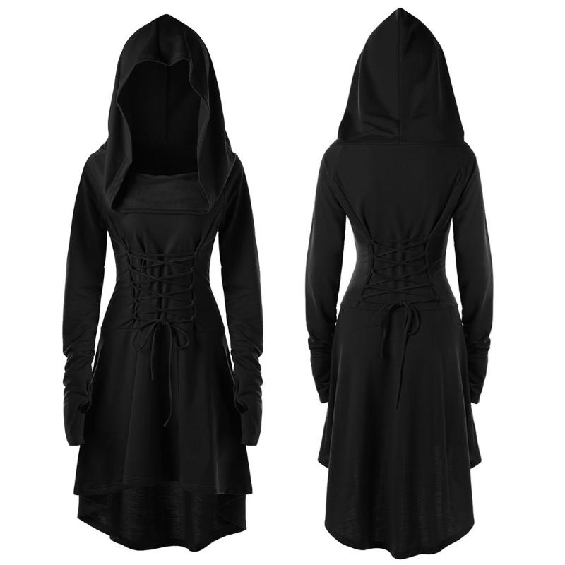 Casual Dresses Women' Solid Color Festival Costumes, Long-sleeved Hooded Bandages, Women Warriord Combat Assassin Creed, Black
Casual Dresses Women' Solid Color Festival Costumes, Long-sleeved Hooded Bandages, Women Warriord Combat Assassin Creed, Black
