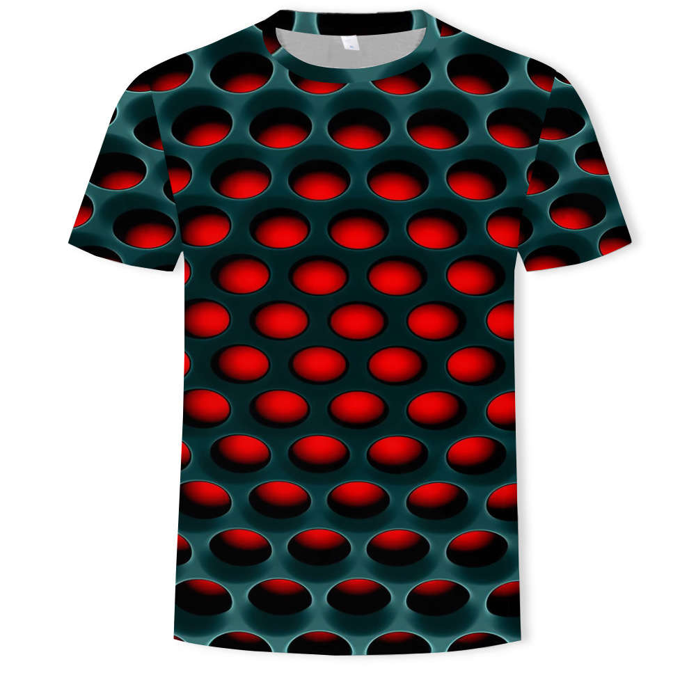 Men's summer fashion cool geometry 3D digital printing T-shirt round neck short sleeve, T771
Men's summer fashion cool geometry 3D digital printing T-shirt round neck short sleeve, T771