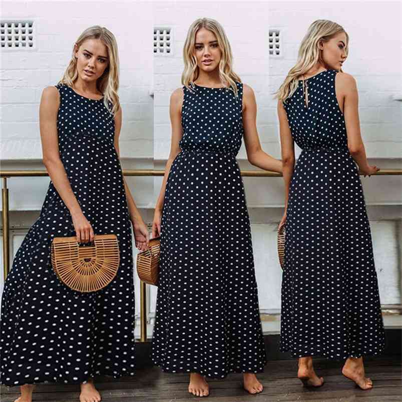 Bobo Women Dark Blue Boho Loose Sleeveless Holiday Dot Print Long Maxi Dress Evening Party Beach Dresses Summer Sundress 210701, Blue 01
Bobo Women Dark Blue Boho Loose Sleeveless Holiday Dot Print Long Maxi Dress Evening Party Beach Dresses Summer Sundress 210701, Blue 01