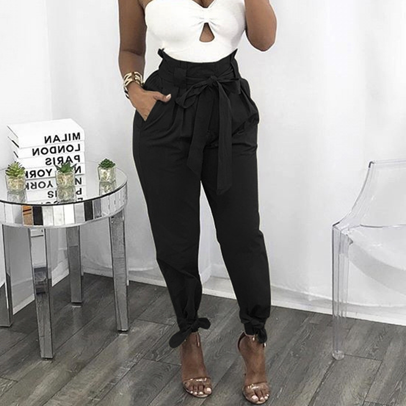 Fashion black Cargo Pants Women high waist femlae Camo Trousers Plus Size harem pants 210521