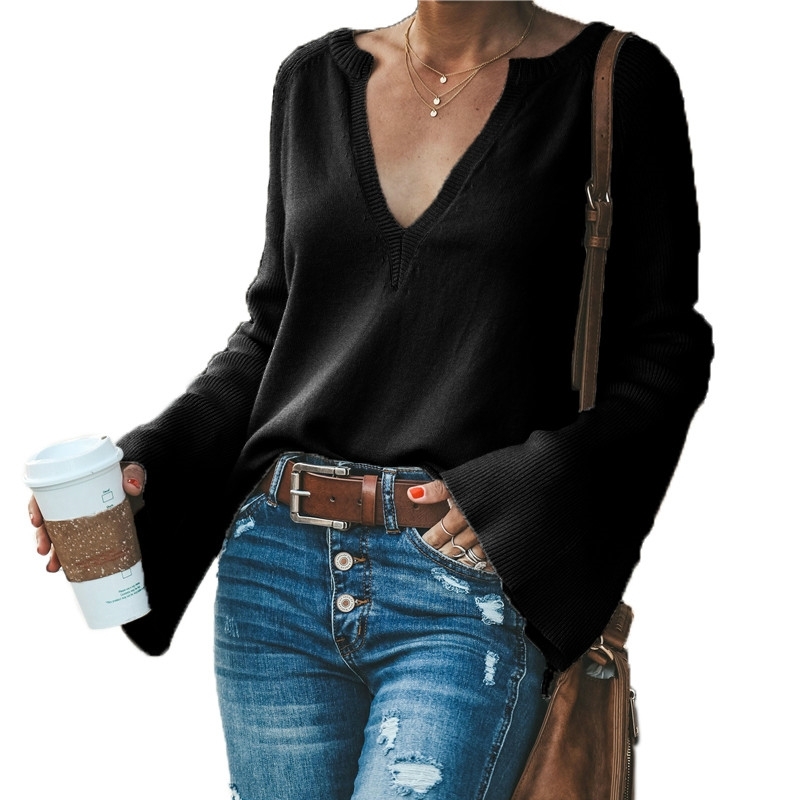 Autumn Winter Knitted Sweaters Pullovers Deep V-neck Loose Sweater for Women Long Sleeve Black White Jumper Oversize Knitwear 210603, Navy gray
Autumn Winter Knitted Sweaters Pullovers Deep V-neck Loose Sweater for Women Long Sleeve Black White Jumper Oversize Knitwear 210603, Navy gray