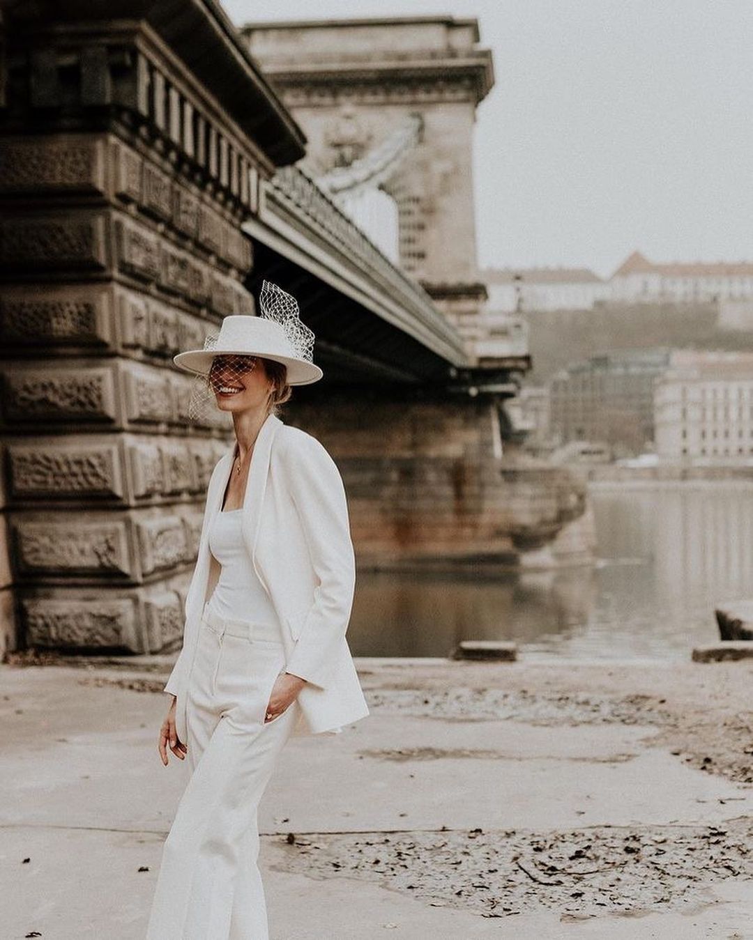 Fashion Bridal Slim Fit Blazer Suits Long Sleeve Bride Wedding Outfits Leisure Evening Party Wear (Jacket+Pants)