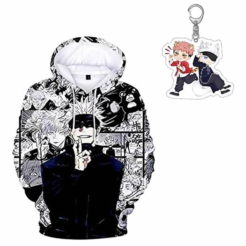 Men's Hoodies & Sweatshirts CosNoble Jujutsu Kaisen Satoru-Gojo Hoodie With A Keychain Anime Cosplay Costume 3D Printed Sweatshirt Jacket, Black
Men's Hoodies & Sweatshirts CosNoble Jujutsu Kaisen Satoru-Gojo Hoodie With A Keychain Anime Cosplay Costume 3D Printed Sweatshirt Jacket, Black