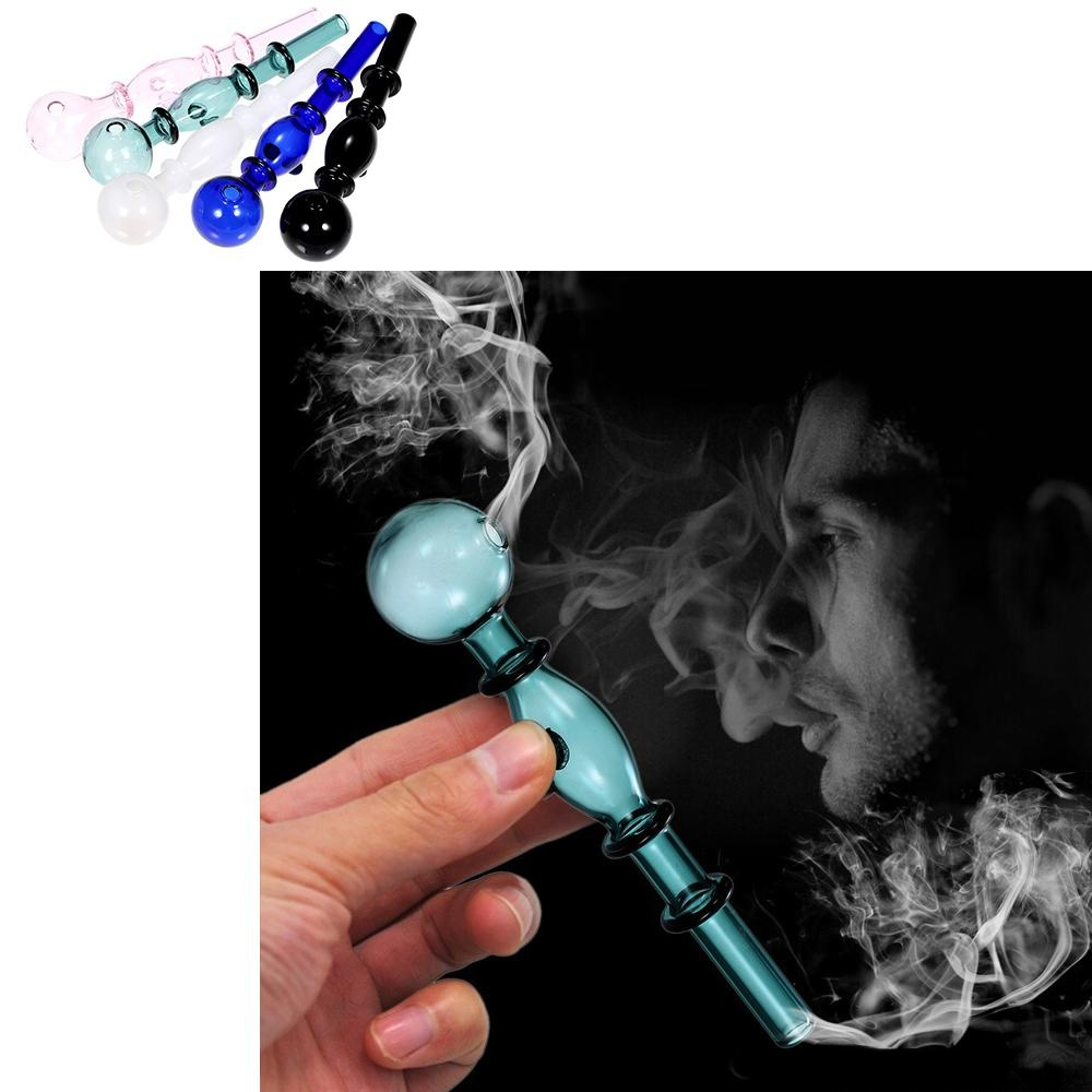 

Transparent Tobacco Smoking Pipe Glass Oil Burner Pipe Glassware Herb Hookah Cigarette Shisha Tube Smoking Pipes YJ09