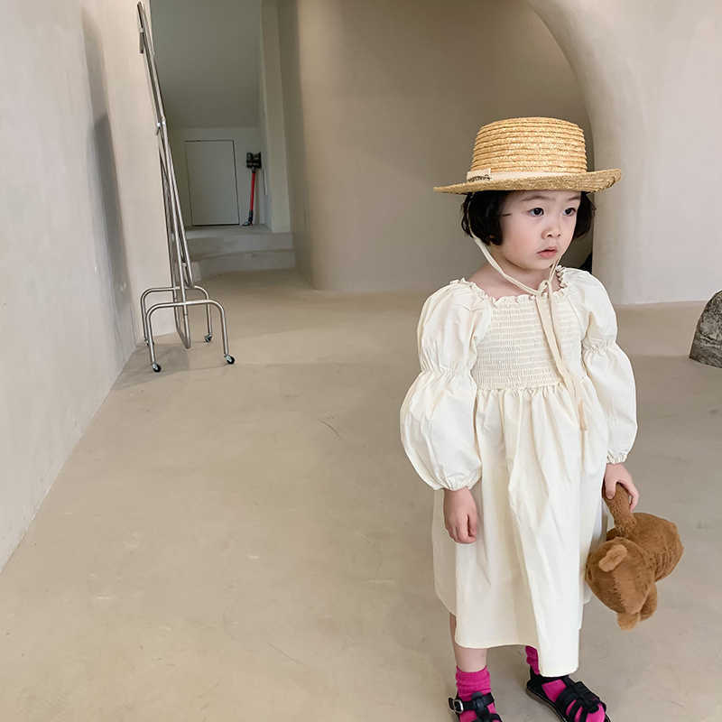 Korean style Baby Girl Puff Sleeve Dress Spring Summer Kids Clothes Toddler Girls Cute Cotton Princess Dresses 210615, Beige
Korean style Baby Girl Puff Sleeve Dress Spring Summer Kids Clothes Toddler Girls Cute Cotton Princess Dresses 210615, Beige