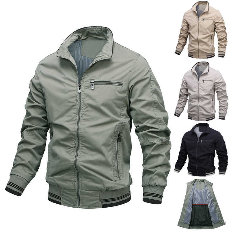 Spring Bomber jacket for Men 2021 Fashion Men's Baseball Jacket Streetwear Solid Color Turn-down Collar Coats Mens Outerwear X0621, Xsxv01 khaki
Spring Bomber jacket for Men 2021 Fashion Men's Baseball Jacket Streetwear Solid Color Turn-down Collar Coats Mens Outerwear X0621, Xsxv01 khaki