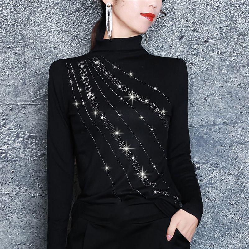 Women's Blouses & Shirts Lucyever Chain Rhinestone Graphic T Women 2021 Spring Autumn Slim Fit Long Sleeve Blouse Top Turtleneck Pullovers, Green
Women's Blouses & Shirts Lucyever Chain Rhinestone Graphic T Women 2021 Spring Autumn Slim Fit Long Sleeve Blouse Top Turtleneck Pullovers, Green