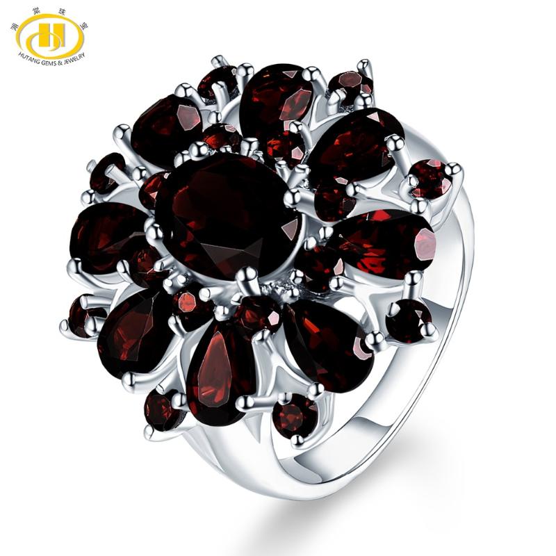 Cluster Rings Hutang 7.54ct Black Garnet Women's Ring Natural Red Gemstone 925 Silver Engagemenet Fine Luxury Jewelry Elegant Design, Golden;silver
Cluster Rings Hutang 7.54ct Black Garnet Women's Ring Natural Red Gemstone 925 Silver Engagemenet Fine Luxury Jewelry Elegant Design, Golden;silver