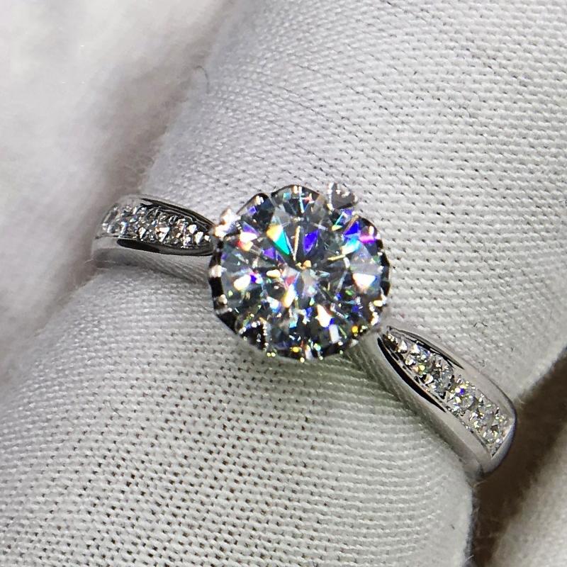 Cluster Rings 9K White Gold Moissanite Engagement Ring Brilliant Round Cut 1ct 2ct 3ct Lab Diamond Anniversary, Golden;silver
Cluster Rings 9K White Gold Moissanite Engagement Ring Brilliant Round Cut 1ct 2ct 3ct Lab Diamond Anniversary, Golden;silver
