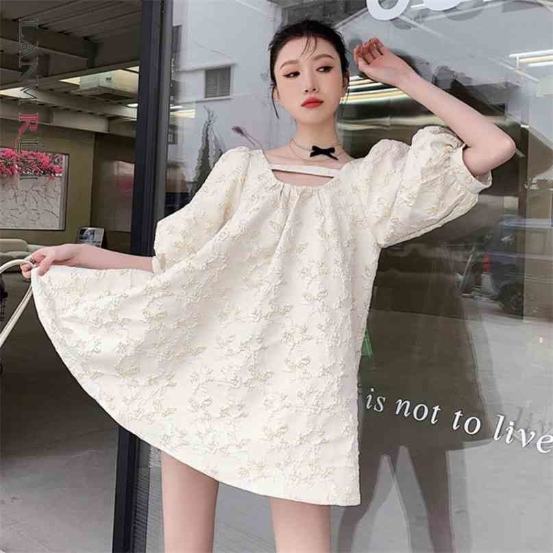 Women Round Neck Short Puff Sleeve Dress A-line Large Size Fit Female Cute Summer Clothing 2H082 210526, Picture color
Women Round Neck Short Puff Sleeve Dress A-line Large Size Fit Female Cute Summer Clothing 2H082 210526, Picture color