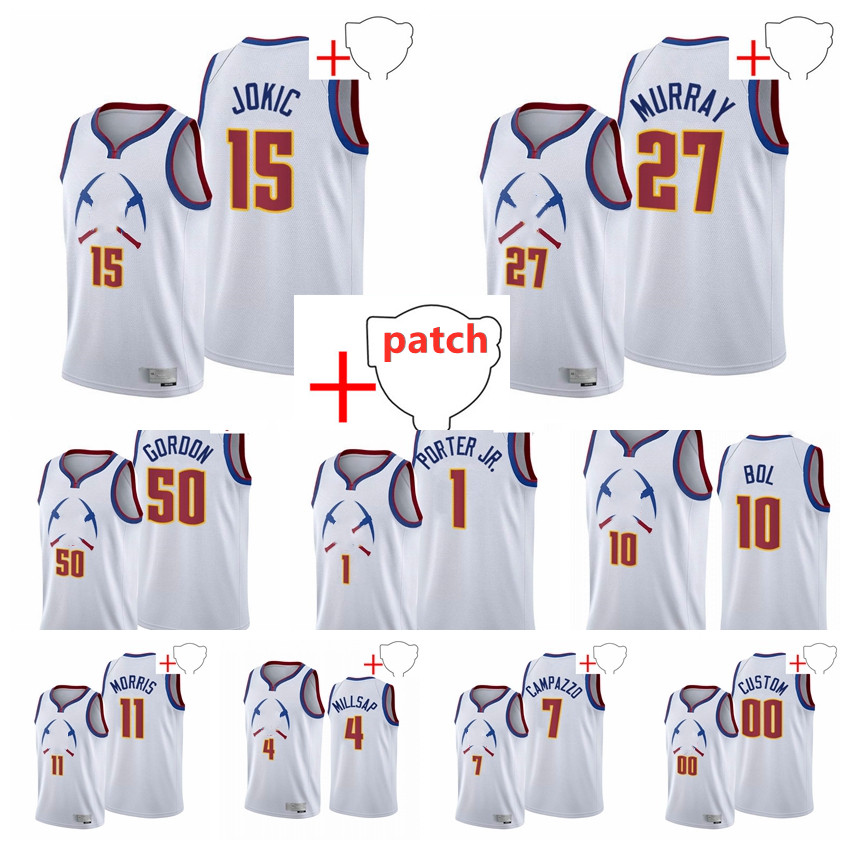DenverNuggetsMen Nikola Michael Porter Jr. Facundo Campazzo Jokic Aaron Jamal Murray Gordon Monte Morris 2021 Playoffs White Basketball Jersey, Black;red
DenverNuggetsMen Nikola Michael Porter Jr. Facundo Campazzo Jokic Aaron Jamal Murray Gordon Monte Morris 2021 Playoffs White Basketball Jersey, Black;red