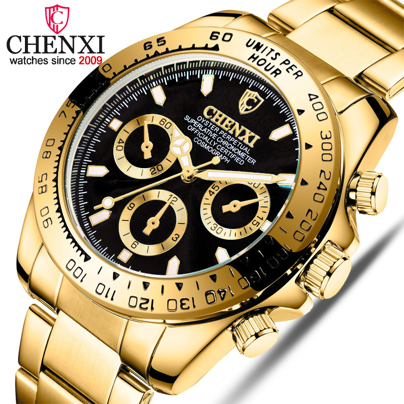 CHENXI Male Golden Wristwatches For Men Watches Casual Quartz Watch Luxury Brand Waterproof Clock Man Relogio Masculinog, Silver green
CHENXI Male Golden Wristwatches For Men Watches Casual Quartz Watch Luxury Brand Waterproof Clock Man Relogio Masculinog, Silver green