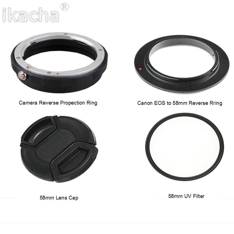 Lens Adapters & Mounts 4 In1 Camera Macro Reverse Adapter Protection Set For 60D 70D 600D 700D 750D 1200D 100D 58mm UV Filter
Lens Adapters & Mounts 4 In1 Camera Macro Reverse Adapter Protection Set For 60D 70D 600D 700D 750D 1200D 100D 58mm UV Filter