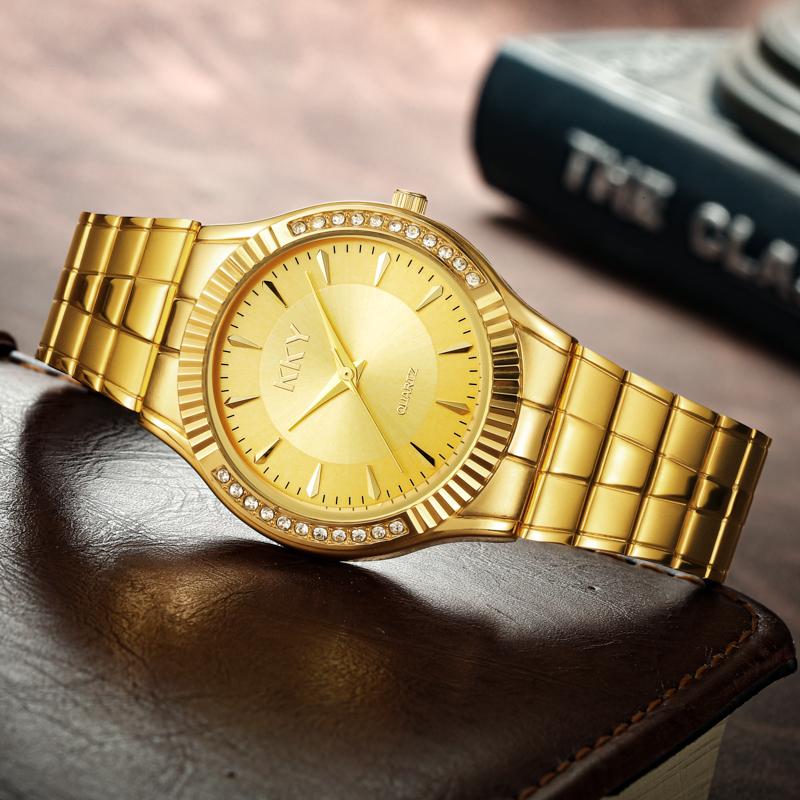 Wristwatches Men Gold Watches Fashion Luxury KKY Brand Quartz Business Male Clock Women Full-Steel Pair Hour 2021, Women-gold-k16
Wristwatches Men Gold Watches Fashion Luxury KKY Brand Quartz Business Male Clock Women Full-Steel Pair Hour 2021, Women-gold-k16