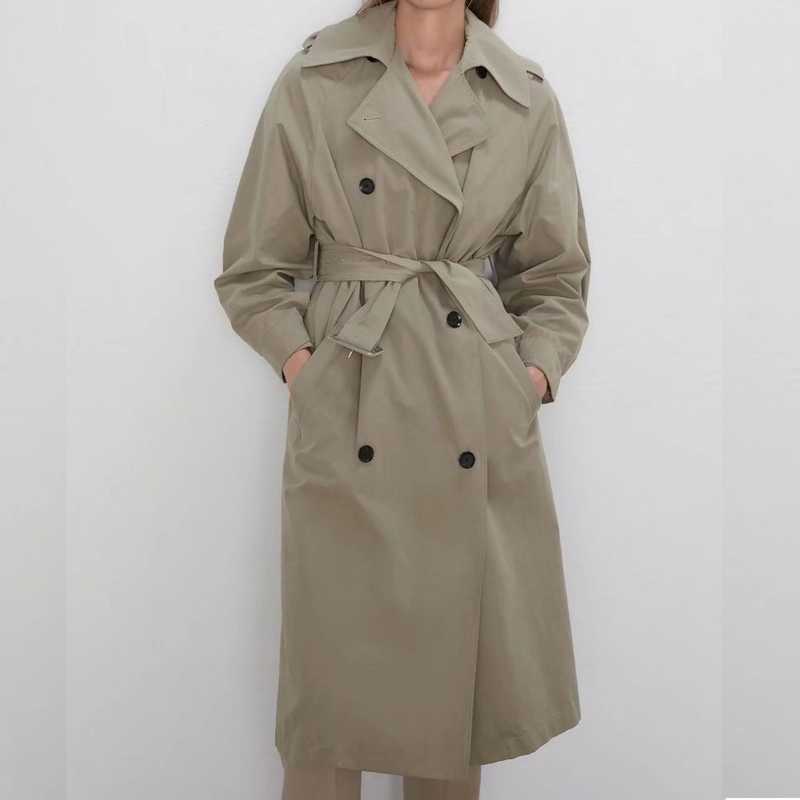 Chic Women Trench Autumn Fashion Double Breasted Coat With Belt Modern Lady Loose Long Outerwear 210602, As photo
Chic Women Trench Autumn Fashion Double Breasted Coat With Belt Modern Lady Loose Long Outerwear 210602, As photo