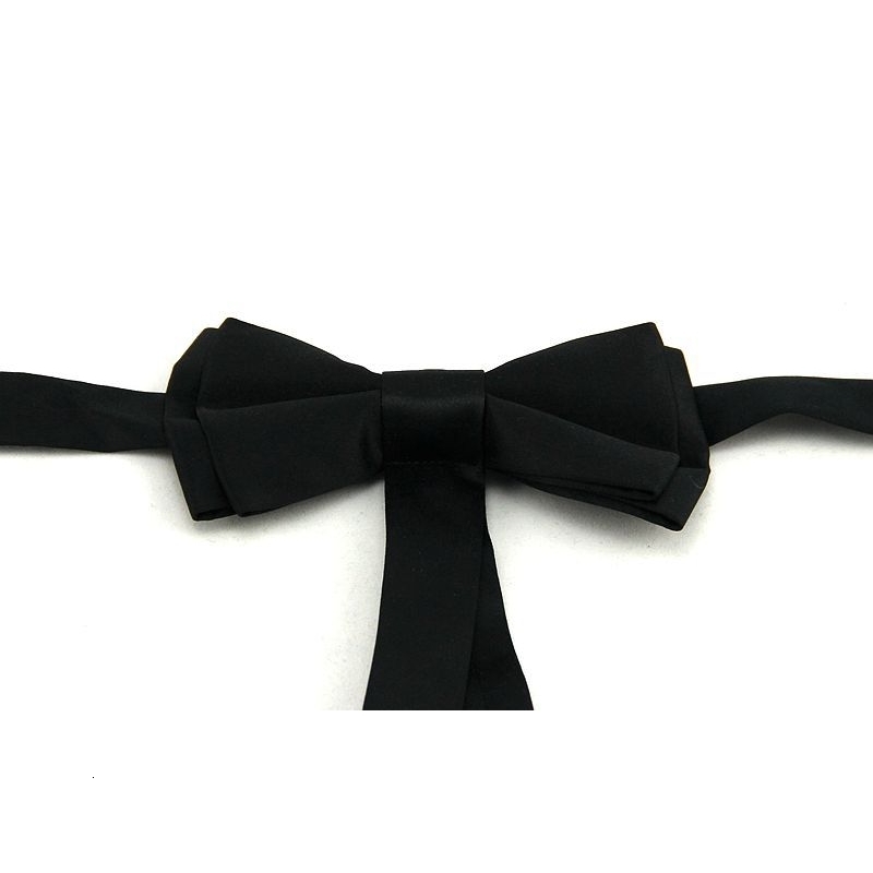 Linbaiway Casual Men Bowtie for Women Butterfly Wedding Ribbon Bow Tie Formal Dress Business Black Bowknot Necktie Custom