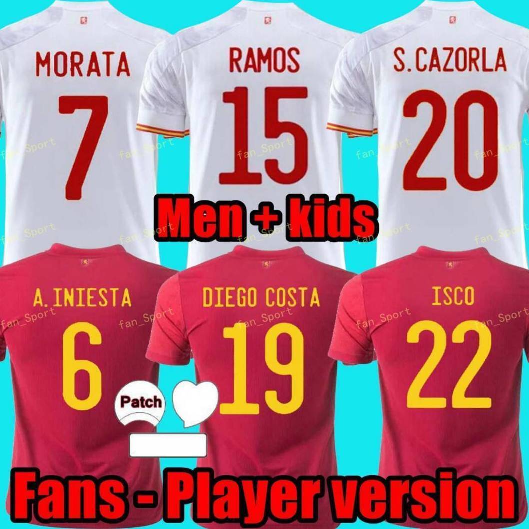2021 Spain home Away Soccer Jersey ASENSIO MORATA ISCO INIESTA PACO ALCACER Football Adult man + kids kit shirts, Black;yellow
2021 Spain home Away Soccer Jersey ASENSIO MORATA ISCO INIESTA PACO ALCACER Football Adult man + kids kit shirts, Black;yellow