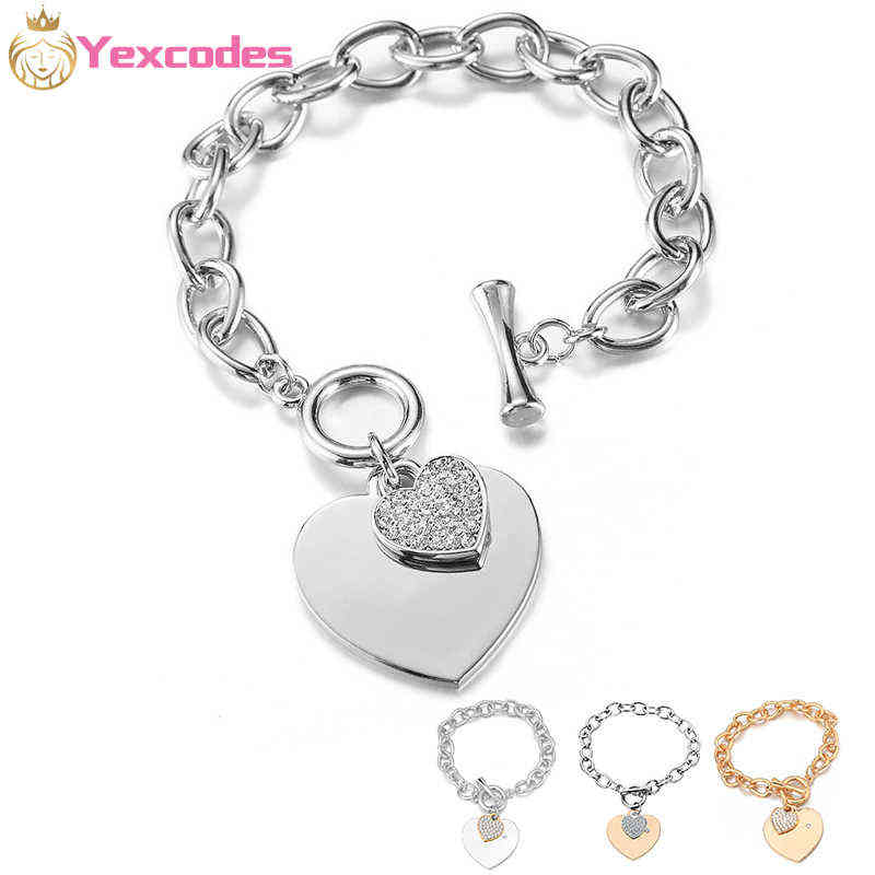 Heart-shaped Charms Bracelets Women Gold Silver Color Bileklik Stainless Steel Bracelet Jewelry Europe American Style
Heart-shaped Charms Bracelets Women Gold Silver Color Bileklik Stainless Steel Bracelet Jewelry Europe American Style