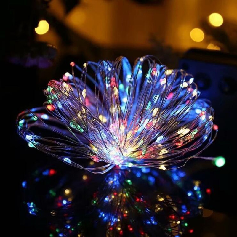 Solar String Fairy Lights 12m 100LED / 5M 50 LED Waterproof Outdoor Garland Solars Power Lamp Christmas For Garden Decoration