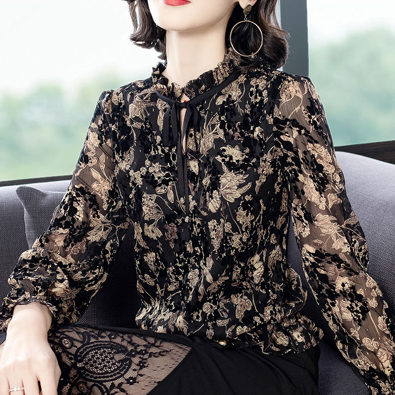 Spring Chiffon Shirt Women Long Sleeve Floral Printed Tops Large Size Elegant Ladies Fashion Summer Blouse and Shirt, Multi
Spring Chiffon Shirt Women Long Sleeve Floral Printed Tops Large Size Elegant Ladies Fashion Summer Blouse and Shirt, Multi