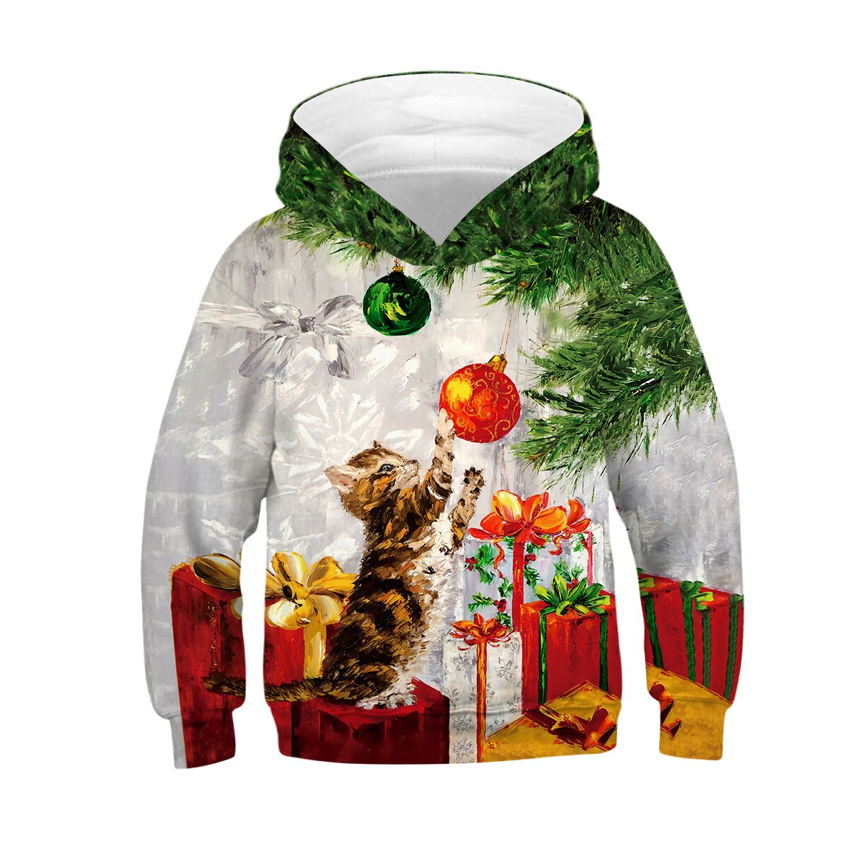 Christmas Tree and cat pattern men s 3D printing hoodie visual impact party top punk gothic round neck high quality sweater hoodie, Black
Christmas Tree and cat pattern men s 3D printing hoodie visual impact party top punk gothic round neck high quality sweater hoodie, Black