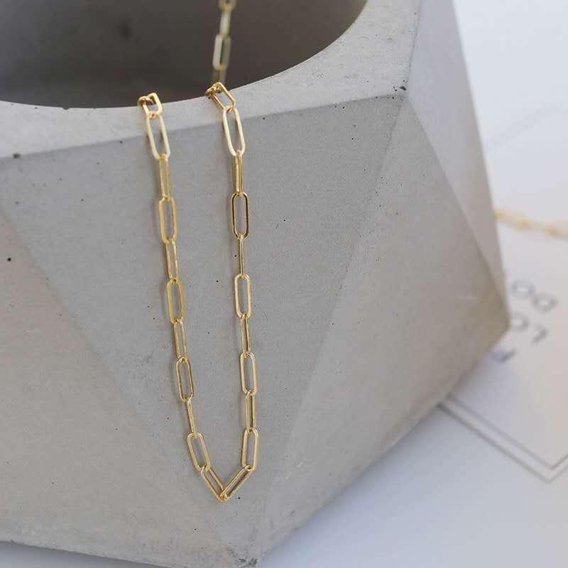 Chains MEYRROYU 925 Silver Necklace Trend Gothic Style Fashion Thick Chain Gold Plated Lady Hip Hop Party Jewelry 
Chains MEYRROYU 925 Silver Necklace Trend Gothic Style Fashion Thick Chain Gold Plated Lady Hip Hop Party Jewelry