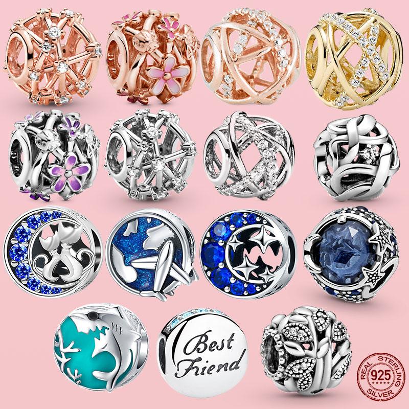 Other Arrival 925 Sterling Silver Colgante Golden Hollow Round Series Charm Bead Fit Original Bracelet Necklace Jewelry
Other Arrival 925 Sterling Silver Colgante Golden Hollow Round Series Charm Bead Fit Original Bracelet Necklace Jewelry